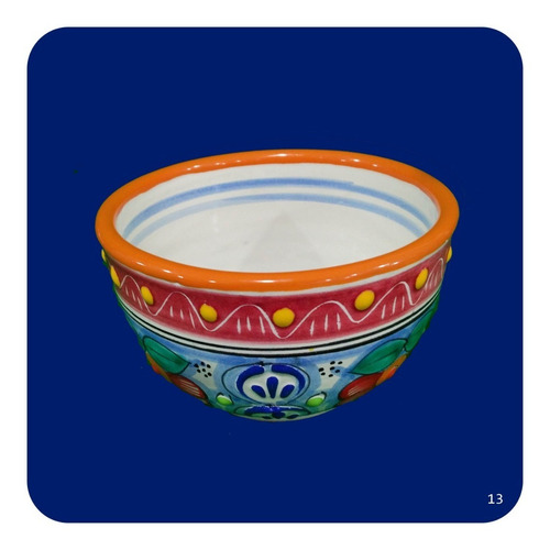 10 Tazón Pozolero De Talavera Poblana Chico Color 600ml Pzl