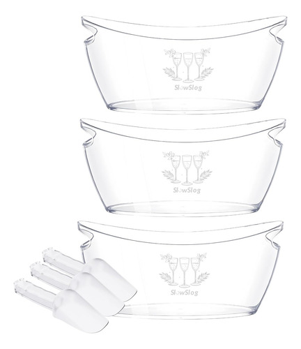 Cubo De Hielo Acrílico Transparente 5.5l