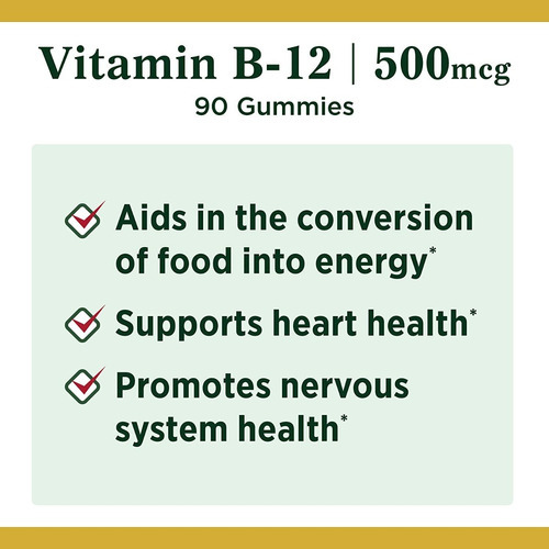 Natures Bounty B12 Gomitas Energia Salud Sabor Frutas