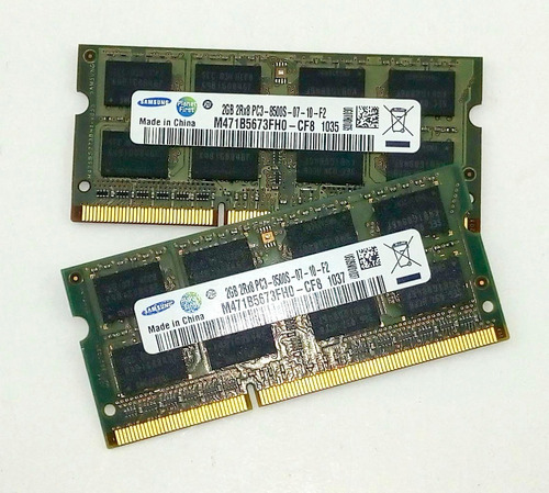 Memoria Ram Sodimm Samsung 2gb Ddr3 2x8 Pc3 8500s (c/u)