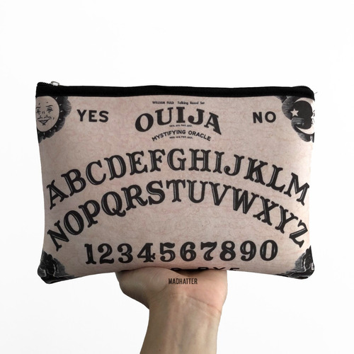 Cartuchera Portacosmeticos Ouija Tablero Negro Witchcraft 