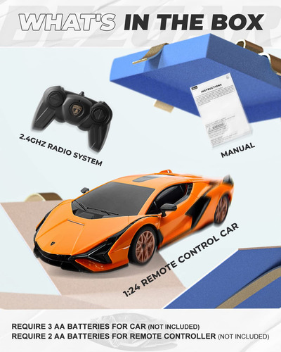 Bezgar Rc Car - 1:14 Lambo Sian Fkp 37 Coche De Juguete De Carreras Deportivo Eléctrico Con Puertas Que Se Abren, Serie De Coches Rc Autorizados De 2,4 Ghz, Regalo Navideño Creativo Para Niños Y Niñas