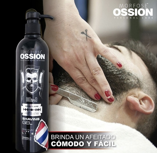 Shaving Gel 700ml Ossion Morfose 3 En 1 Gel De Afeitar Barba