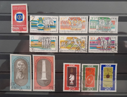 Estampillas Alemania Ddr, 4 Series Completas Usadas 1969