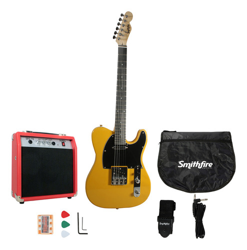 Guitarra Eléctrica Tipo Telecaster Smithfire Tel-110 Pack Yel Orientación de la mano Diestro