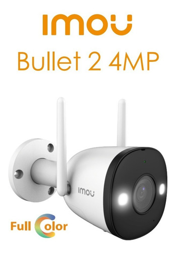 Camara Ip Imou Bullet 2 4mp Full Color Alarma Sirena Audio