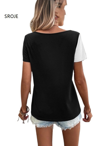 C14, Camiseta De Mujer Con Botones, Decoración, Bloques De