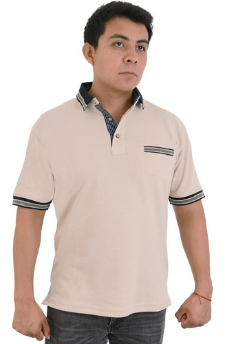  Playera Polo Hombre. Clásico Corte Amplio. Casual Con Bolsa