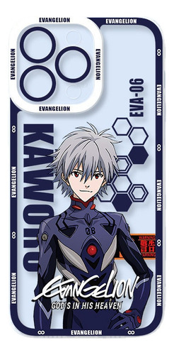 Funda De Silicona Eva De Evangelions Para iPhone 15, 14 Pro,