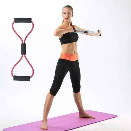 Banda Cuerda Elástica 8mm Para Pilates Ejercicios Mvd Sport 