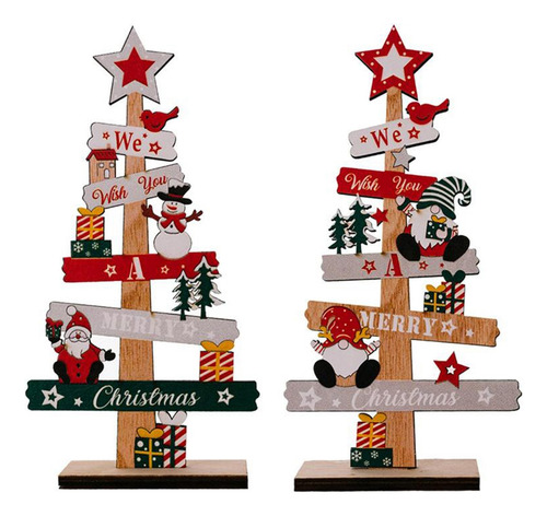Cartel De Navidad Decorativo De Madera Para Escritorio