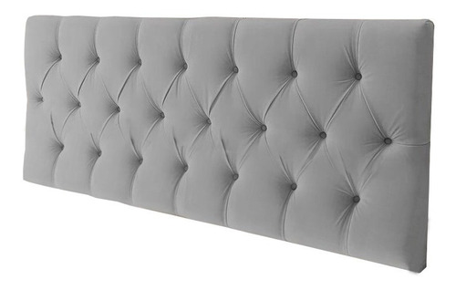  Cabeceira de cama box RPM Móveis Paris Casal 140cm x 56cm Couro sintético cinza