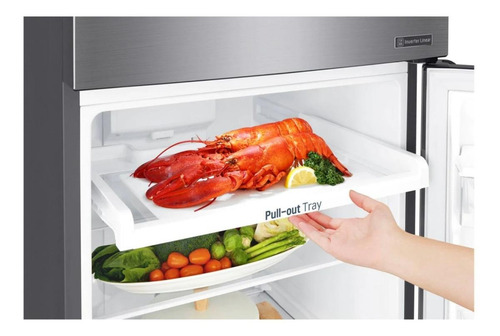 Imagen 5 de 6 de Heladera inverter auto defrost LG GT29WPPDC platinum silver con freezer 254L 127V
