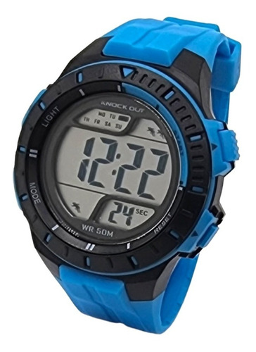 Reloj Hombre Knock Out Digital Numeros Grandes Sumergible 