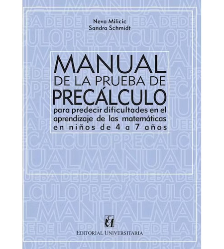 Manual De La Prueba De Precalculo / Neva Milicic