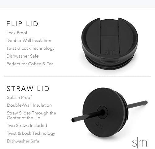 Imagen 3 de 9 de Vaso Térmico Clásico Con Popote Y Tapa Abatible-salvia/24oz
