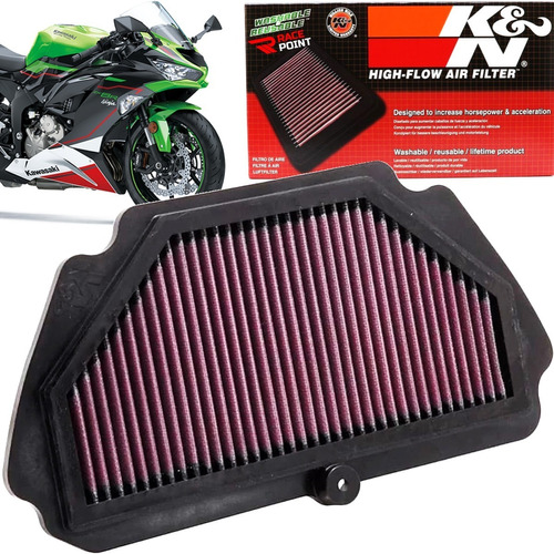 Filtro Ar K&n Kn Kawasaki Zx6r Zx6 Zx-6r 636 R 2009 A 2019