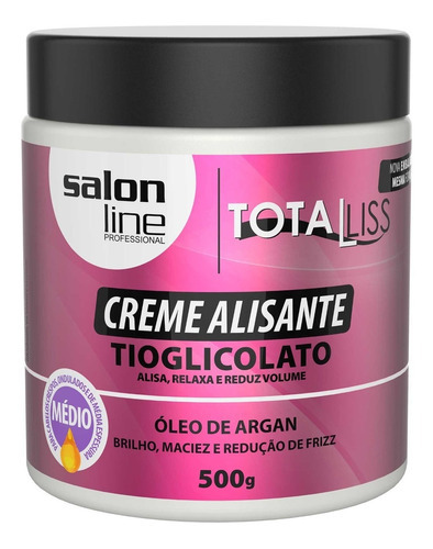 Salon Line Creme Alisante Argan Oil Forte 500gr