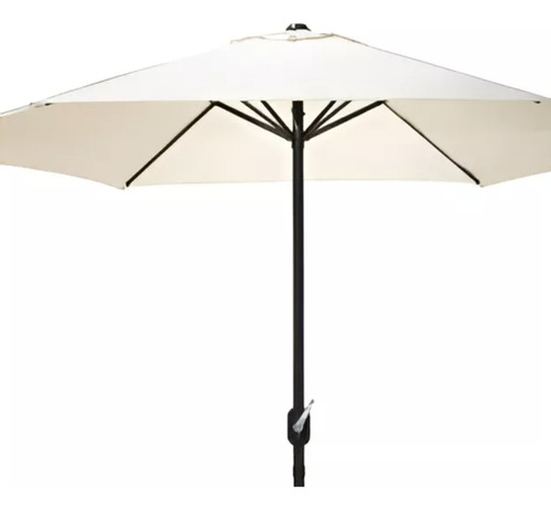 Sombrilla Avelino Sl-um003 2,70 Metros Color Crudo Reforzada Color Crema Lisa