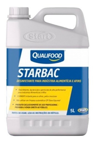 Starbac Desinfetante Bactericida Ideal Para Industria 5l