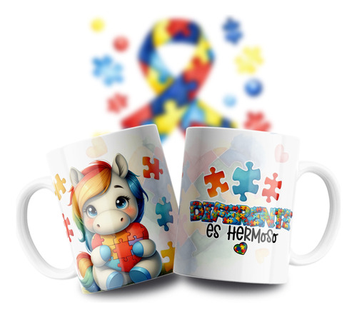 Taza De Cerámica Dia Mundial Autismo Varios Diseños