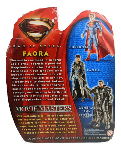 Mattel Faora Movie Masters Superman Man Of Steel