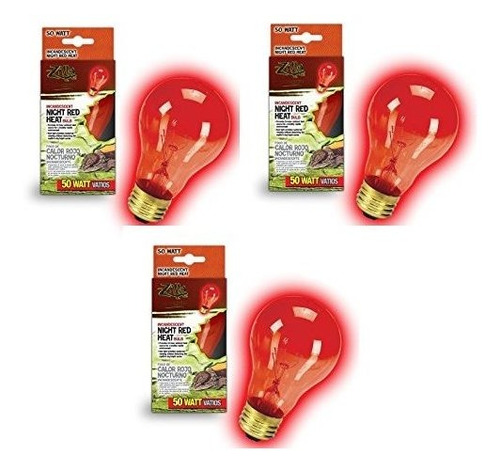 Bombilla Incandescente Roja Nocturna 50w (pack 3)