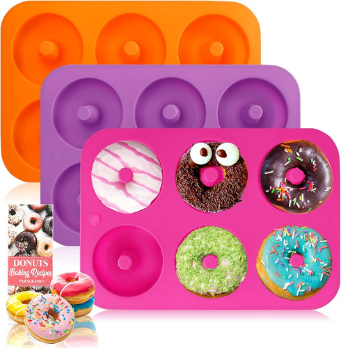 Molde Antiadherente Para Donas Para Hornear (pack De 3)