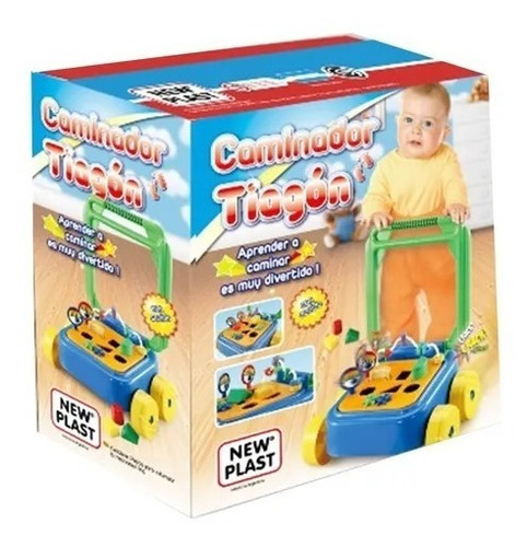 Caminador Andador Para Aprender A Caminar Tiagon En Caja Color Azul