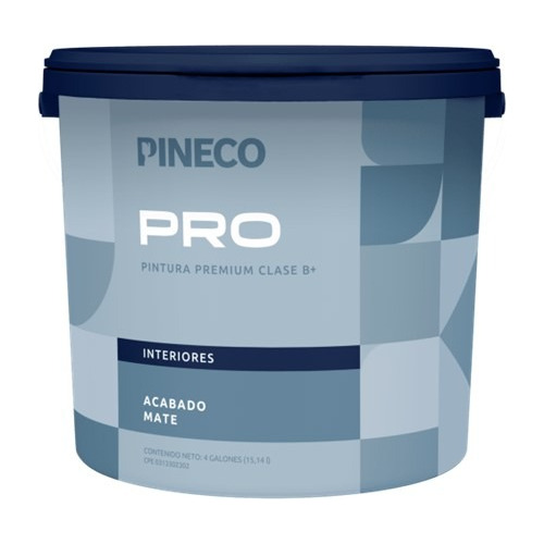 Pintura Pineco Pro Blanco Assoluto  Clase B+  Cuñ. 4 Gal.