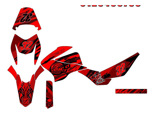 Stickers Para Fz 2.0 (150cc) Itali Rojo Neon