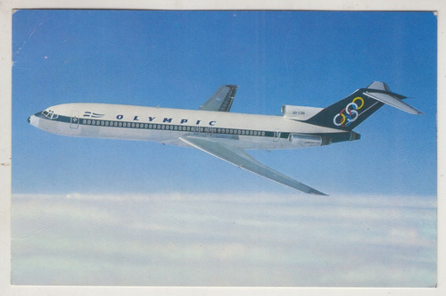 Postal Aerolinea Olympic Avion Boeing 727-200 Grecia Vintage