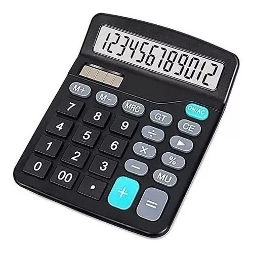 Calculadora Básica Escritorio Electrónica Solar 12 Dígitos