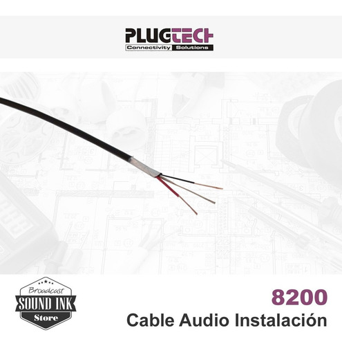 Plug-tech - Cable Audio Instalación Fija - Profesional X100m