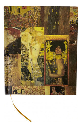 Libreta Pasta Dura Cosida,cuarto De Carta, Klimt.