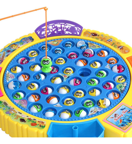 Juego De Pesca Giratorio Juego De Mesa De Juguetes 24 Peces