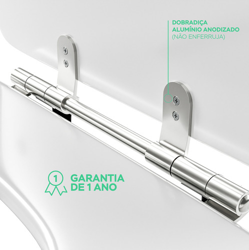 Assento Sanitário Atrium Mogno Para Bacia Incepa Em Mdf Laqueado