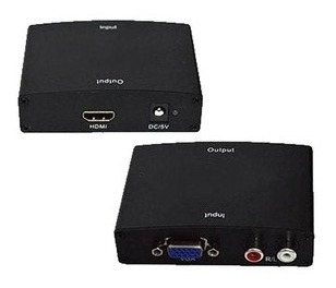 Conversor Adaptador Vga + Áudio Para Hdmi + Fonte