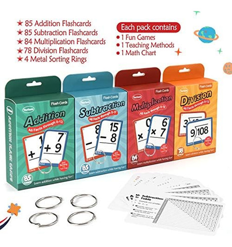 Flashcards Para Matemáticas, Suma, 4-8 Años - Torlam