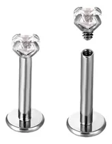 Comprar  Piercing Labret Con Joya  Lab067 1.2x8x3 (16g) Titanium 1un