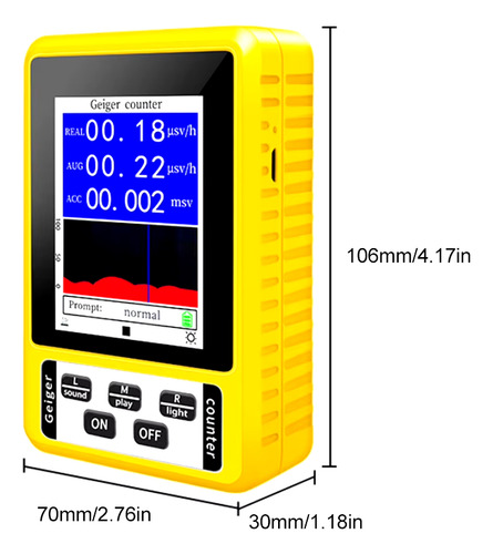 Detector Geiger Radiacion Nuclear Rayos X Beta Gamma Br-9c