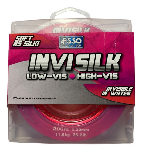 Nylon Asso Invisilk 300 M 0,30 Mm Color Rosado Invisible