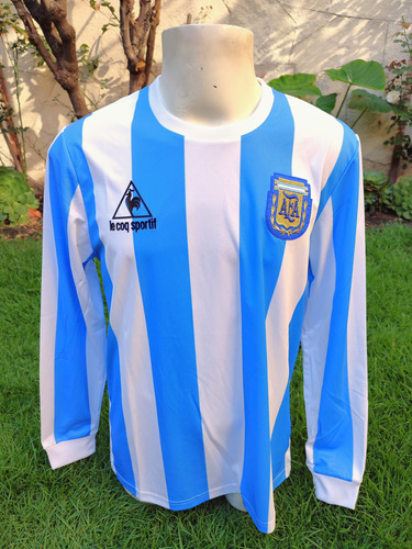 Jersey Argentina Retro 1986 Manga Larga Talla L