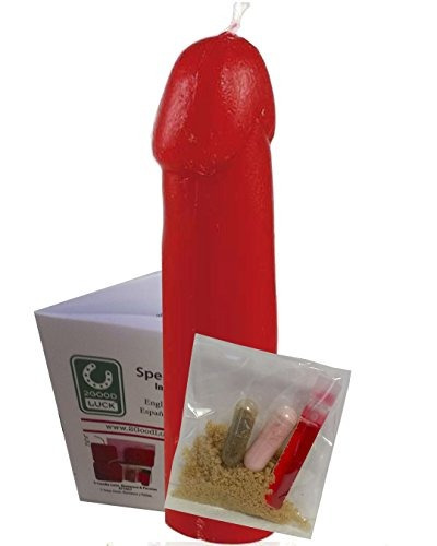 Kit De Vela Genital Masculina Roja - Hechizos De Seducción Y