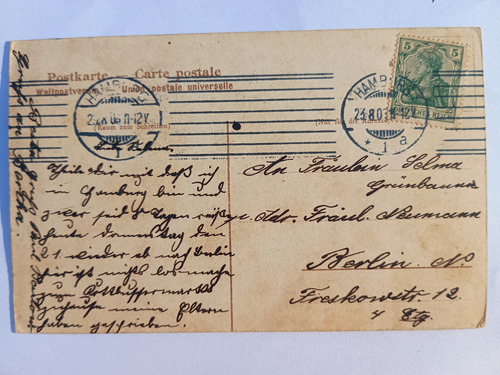 Alemania Hamburg St. Pauli 1911 Postal Puerto Landungsbrucke (Usado)