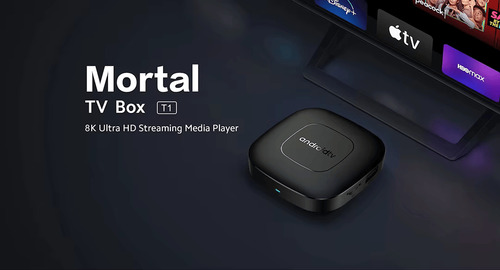 Tvbox Conversor Android Tv 14 8k Bt- Voz Smarttv Mytvnet T1 Negro De Voz