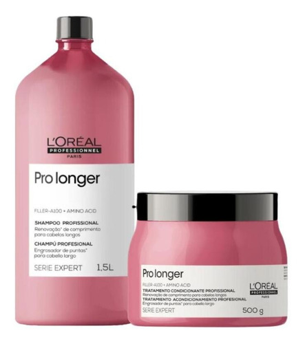 Kit Loreal Pro Longer Shampoo 1500ml + Mascara 500gr
