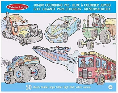 Libro Para Colorear De Vehículos Carros Jumbo Melissa & Doug