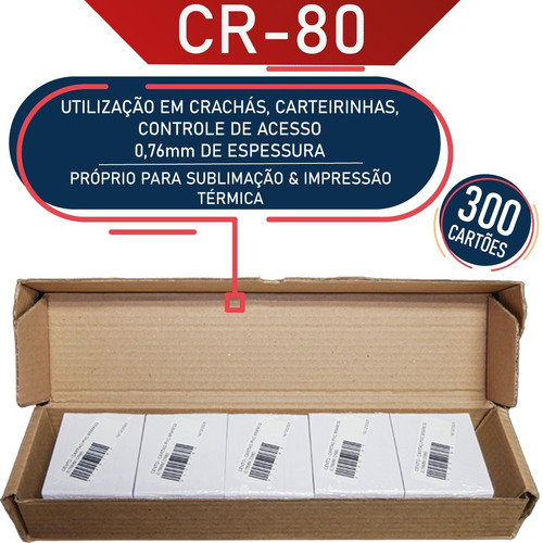 Imagem 2 de 5 de Cartão Pvc Branco Cr-80 0.76 Mm 300un