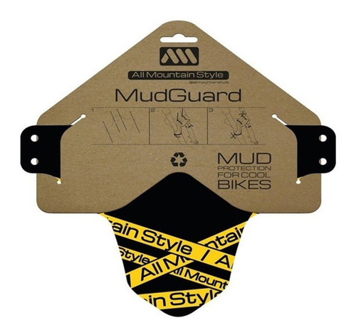 Guarda Barro Para Bicicleta Ams Mud Guard Toxic/ Amarillo